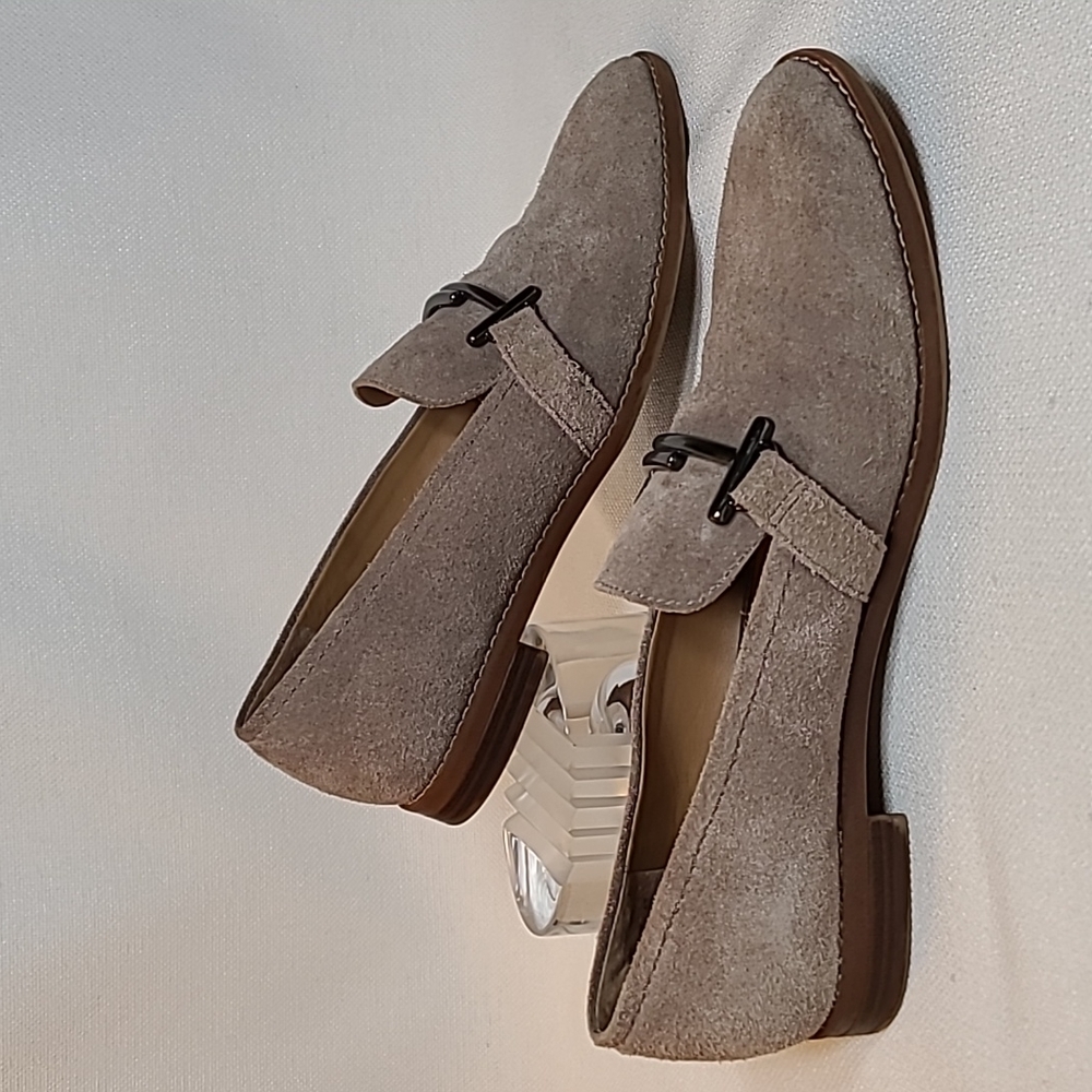 Franco Sarto Sueded Leather low heeled shoes loafers * size 8 M - Picture 3 of 8